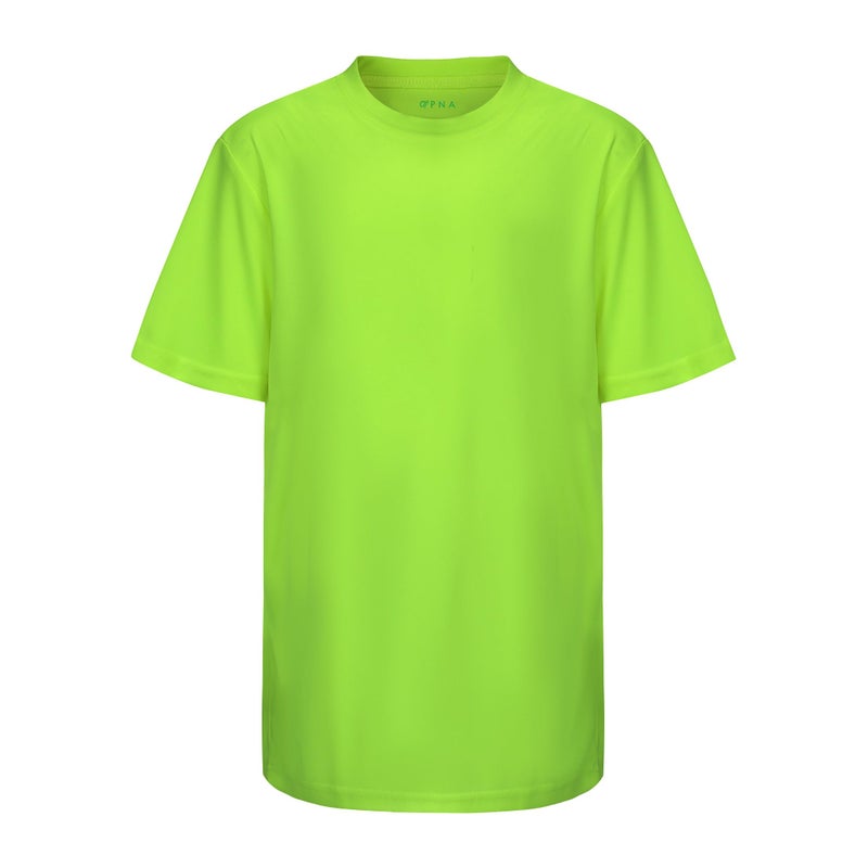 Opna Youth Boys Dri Fit Athletic T Shirts for Boys & Girls Sports Undershirt â€“ Youth & Teen Sizes Lime-M - Image 2